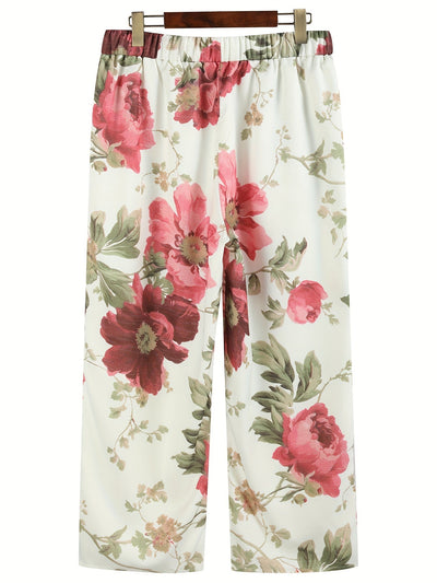 Zoe - Summer Trousers With Floral Pattern