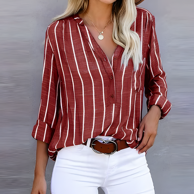 Bailey - Trendy Striped Women's Blouse