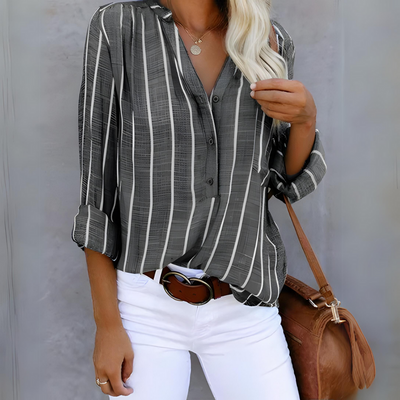 Bailey - Trendy Striped Women's Blouse