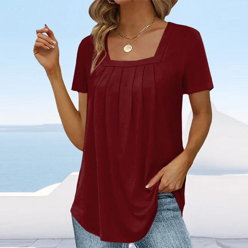 MINDY - Elegant Pleated Blouse