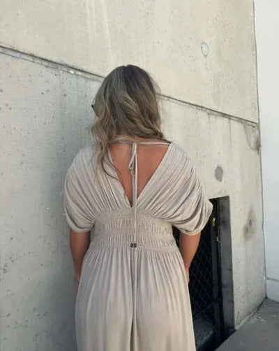 Slit V-Neck Effortless Maxi Long  dress