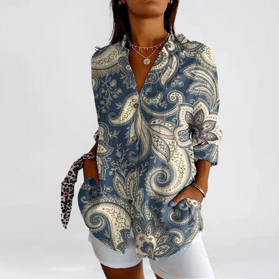 Tina Casual Blouse with Floral Print