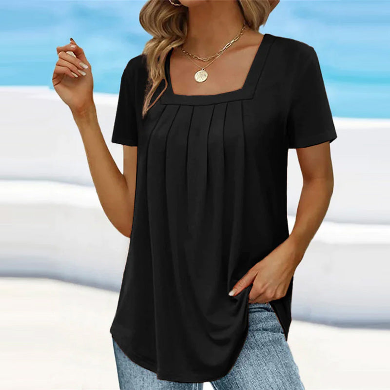 MINDY - Elegant Pleated Blouse