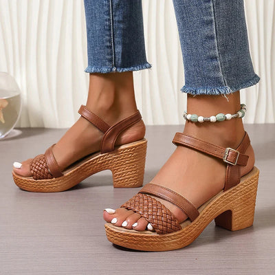 Shira - Woven Platform Sandals