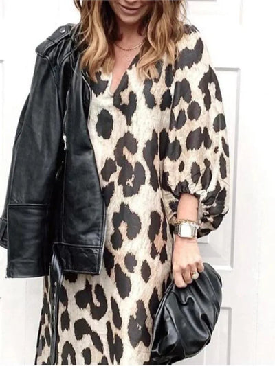 Liza Leopard Print Dress