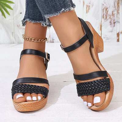 Shira - Woven Platform Sandals