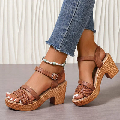 Shira - Woven Platform Sandals