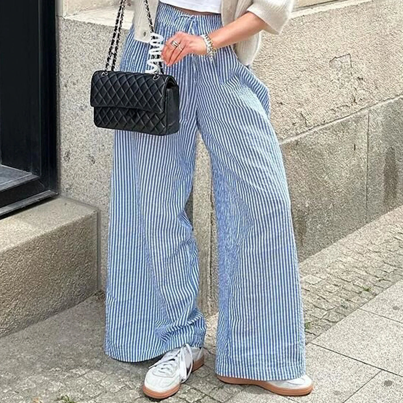 Amelia Casual Striped Pants