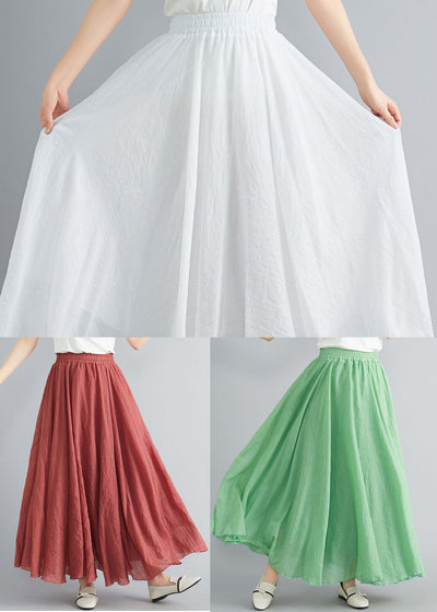 Style Rust Elastic Waist Exra Large Hem A Line Skirts Summer