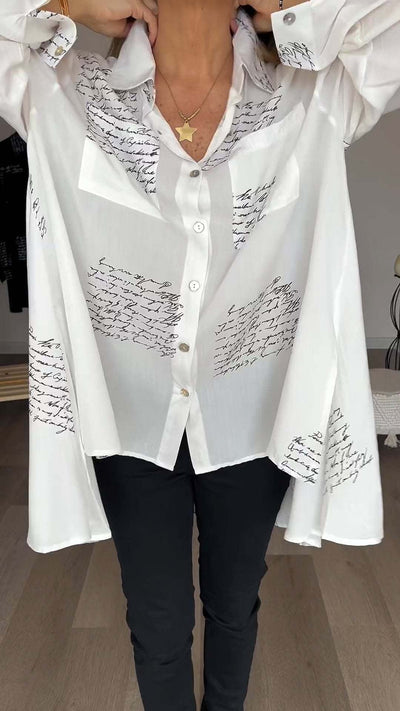 Callista - Handwritten Button-Up Shirt