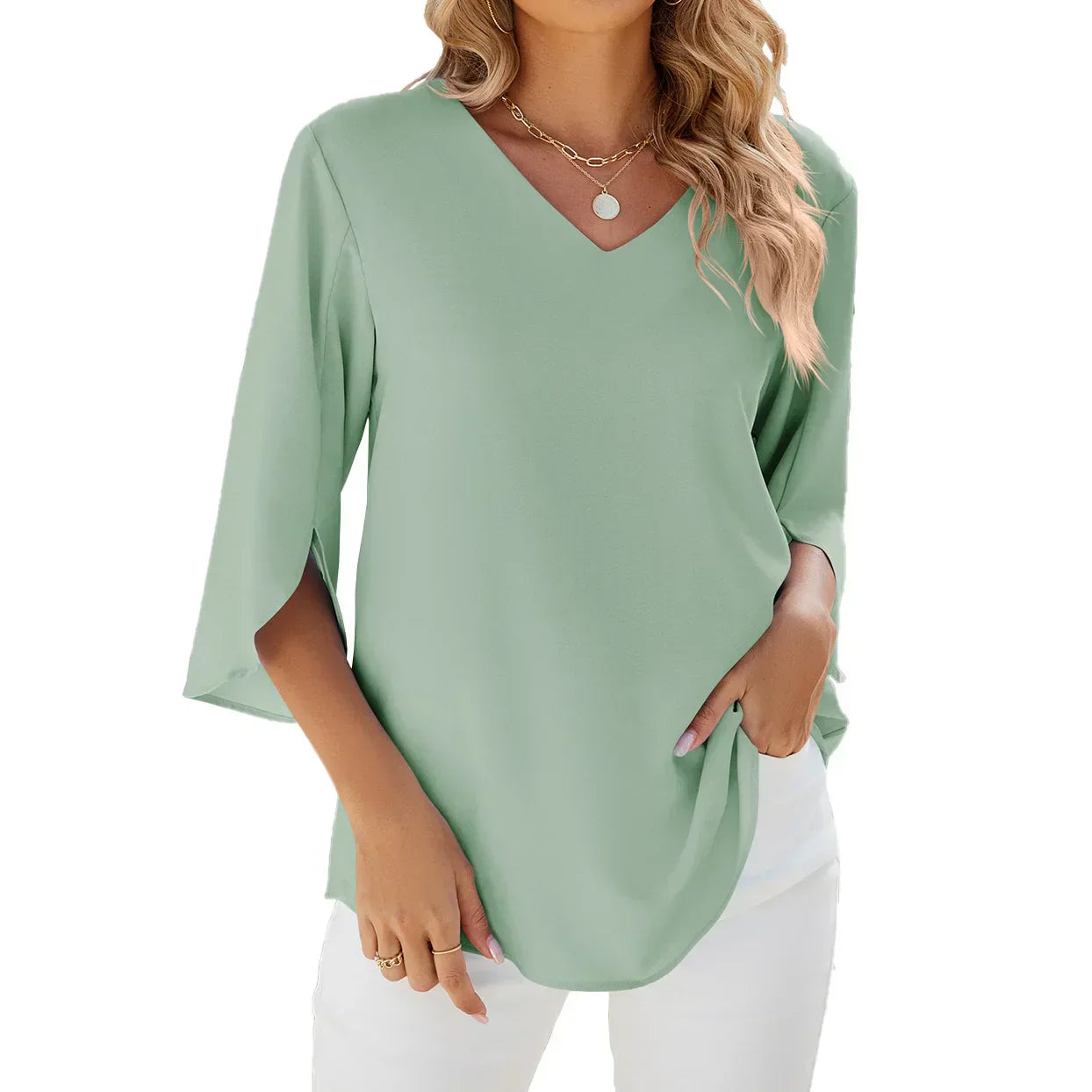 CARA - V-Neck Blouse