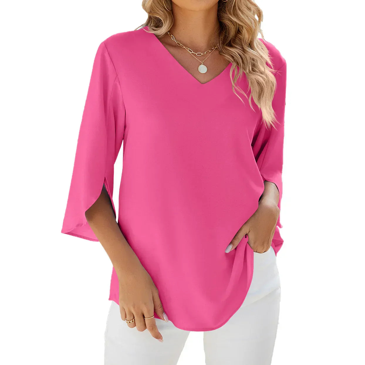 CARA - V-Neck Blouse