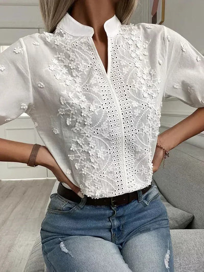 Celine Elegant blouse with embroidery