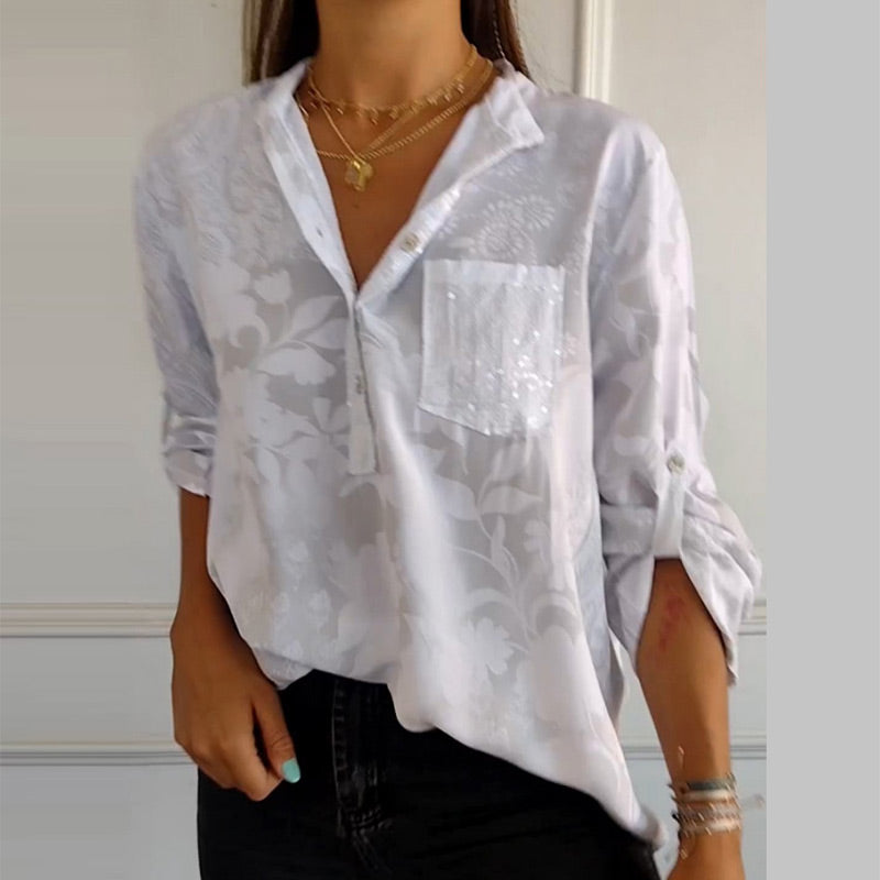 JEZA - Embellished Pocket Blouse